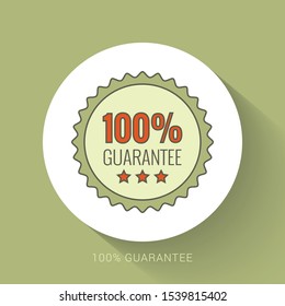 100 percent GUARANTEED LABEL , Guaranteed tags badge, guaranteed label