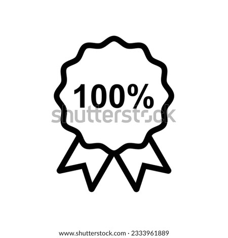 100 percent guaranteee, original icon vector