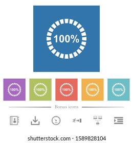 100 percent loaded flat white icons in square backgrounds. 6 bonus icons included.