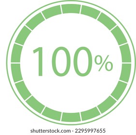 100% percent loading circle suitable for ui and ux designs