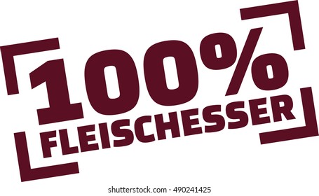 100 percent meat eater stamp - german