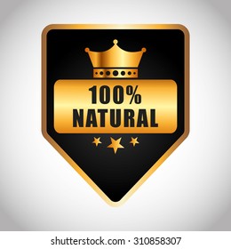 100 percent natural design, vector illustration eps10 graphic 