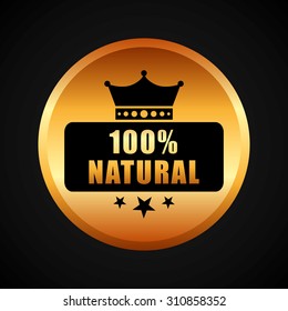 100 percent natural design, vector illustration eps10 graphic 