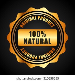 100 percent natural design, vector illustration eps10 graphic 