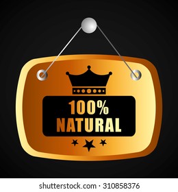 100 percent natural design, vector illustration eps10 graphic 