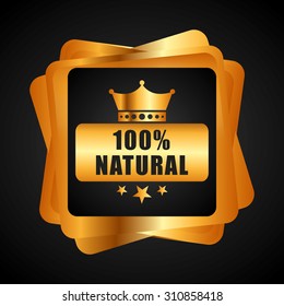 100 percent natural design, vector illustration eps10 graphic 