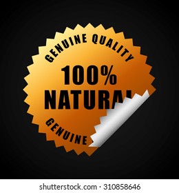 100 percent natural design, vector illustration eps10 graphic 