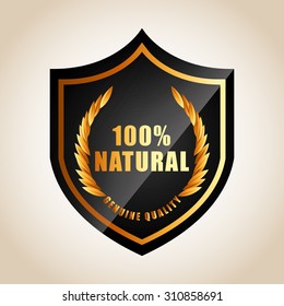 100 percent natural design, vector illustration eps10 graphic 