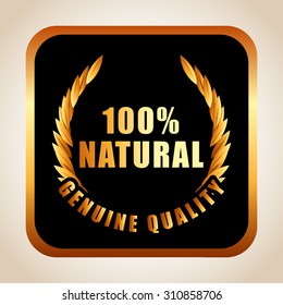100 percent natural design, vector illustration eps10 graphic 