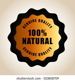 100 percent natural design, vector illustration eps10 graphic 
