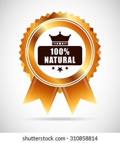 100 percent natural design, vector illustration eps10 graphic 