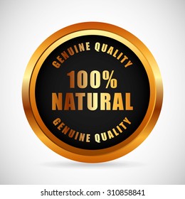 100 percent natural design, vector illustration eps10 graphic 