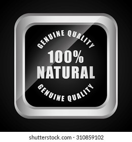 100 percent natural design, vector illustration eps10 graphic 