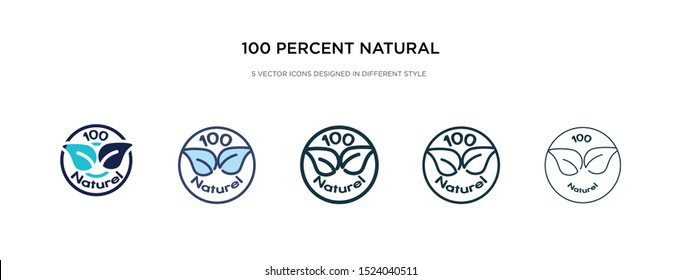 100 percent natural icon in different style vector illustration. two colored and black 100 percent natural vector icons designed in filled, outline, line and stroke style can be used for web,