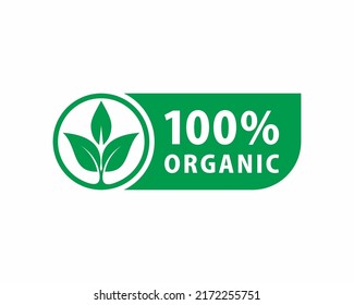 100 percent natural label sticker badge Vector, 100% organic vector, 100% natural stamp vector