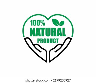 100 percent natural label sticker badge Vector, 100% organic vector, 100% natural stamp vector