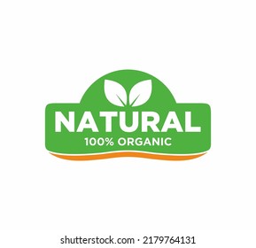 Indicador de etiqueta de etiqueta 100% natural Vector, vector 100% orgánico, vector de sello 100% natural