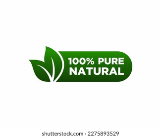100 percent natural label sticker badge Vector, 100% organic vector, 100% natural stamp vector