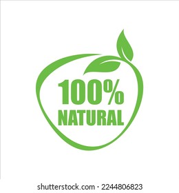 vector de marca de marca de marca de producto 100% natural