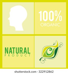 100 percent organic design, vector illustration eps10 graphic 