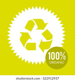 100 percent organic design, vector illustration eps10 graphic 
