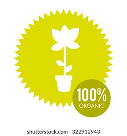 100 percent organic design, vector illustration eps10 graphic 