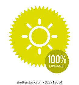 100 percent organic design, vector illustration eps10 graphic 