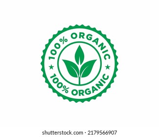 100 Percent Organic Emblem Illustration Stock Vector (Royalty Free ...