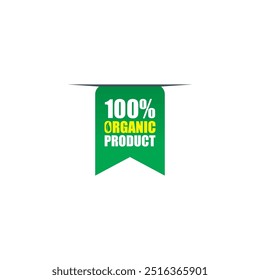 100 Percent Organic Food Vector