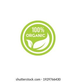 100 Percent Organic Icon
simple design