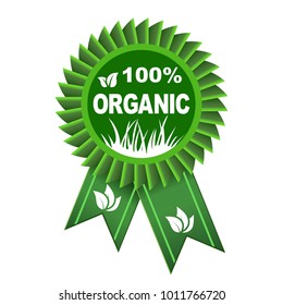 100 percent organic – stock vector