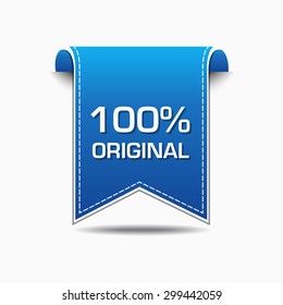 100 Percent Original Blue Vector Icon Design