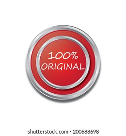 100 Percent Original Glossy Shiny Circular Vector Button
