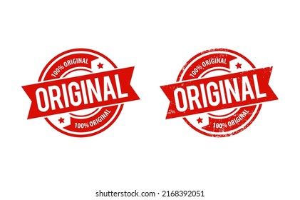 100 percent original grunge rubber stamp isolated on white background. badge sign. unique concept. vector illustration