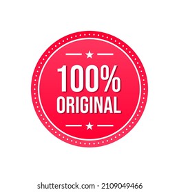 100 percent original product guarantee satisfaction icon badge design vector