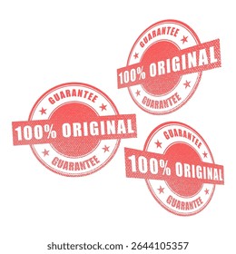 100 por cento do conjunto original de selos vetoriais