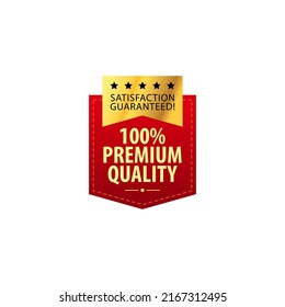 100 percent premium quality golden label product luxury elegant business icon for product logo design Premium Vector - Shutterstock ID 2167312495