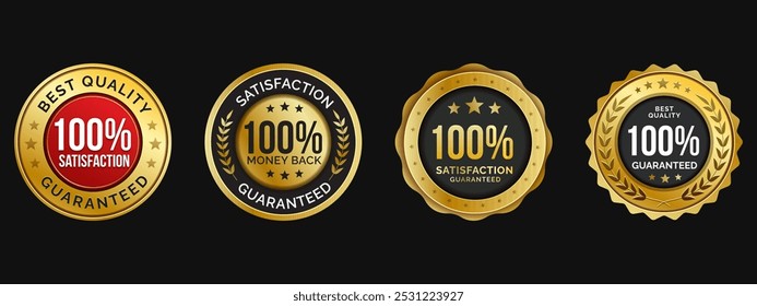 100% de satisfação de qualidade premium garantida. Melhor qualidade premium emblema vetor design.