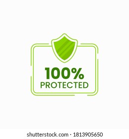 Vector de etiquetas de tecnología de información de seguridad protegida al 100%