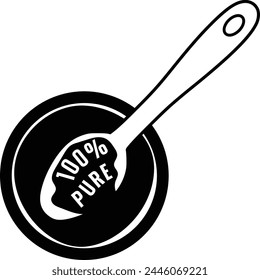 100 percent pure icon for packaging and marketing