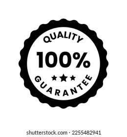 100 percent quality guarantee emblem icon badge