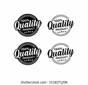 100 percent quality label sticker badge Vector, 100% quality stamp vector
