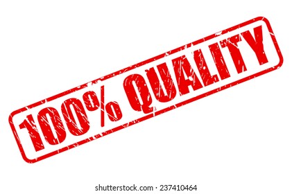 100 percent quality red stamp text