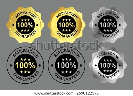 100 Percent Satisfaction Guaranteed Badge for Quality Assurance and Trust
