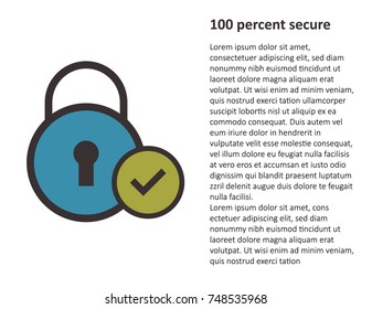 100 percent secure icon