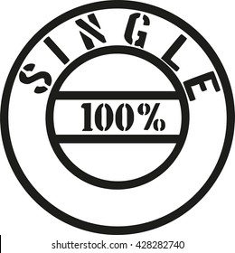 100 percent single stamp