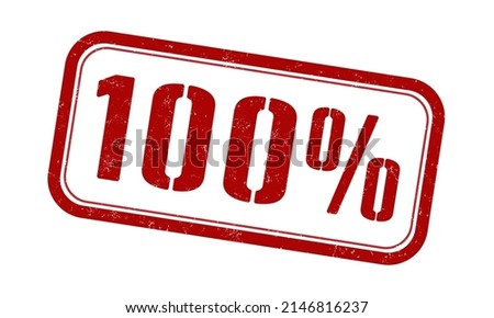 100 percent. Stamp impression with scuff. An empty contour.