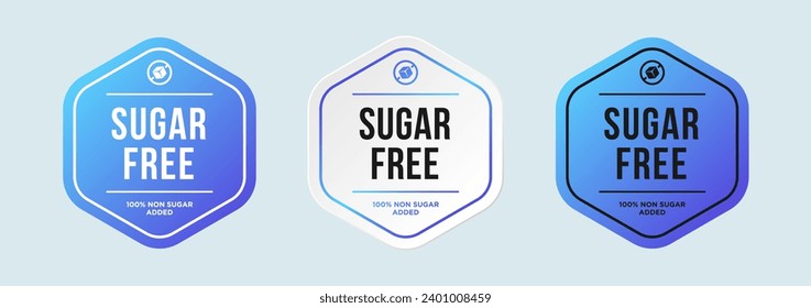 100 Percent Sugar Free Label Sticker. For food or beverage products labels.Premium and luxury vector illustration design Pro Vector