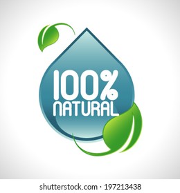 100 percent vector natural icon