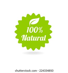 100 percent vector natural label